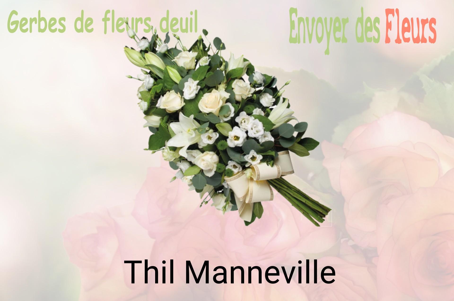 Gerbe de fleurs de deuil livrée à Thil-Manneville
